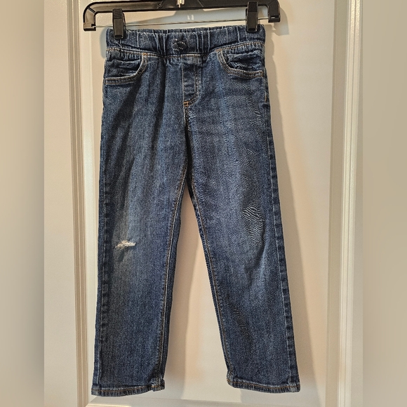 sz 6 Jumping Beans drawstring waist straight fit distressed ripped jeans - Picture 15 of 16